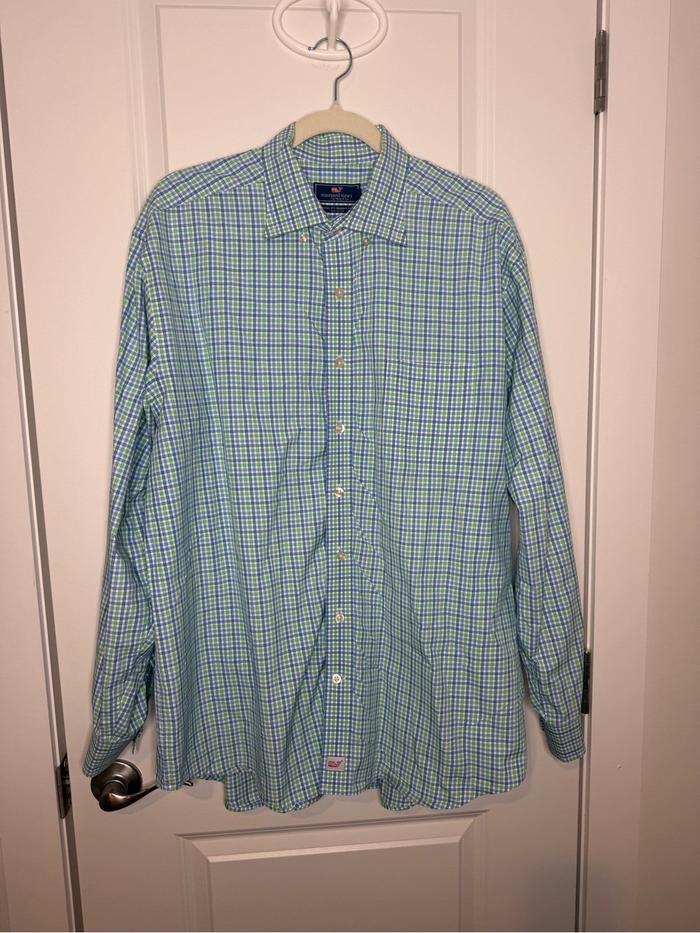 Vineyard Vines Men’s Button-Down Shirt - Blue & Green Check